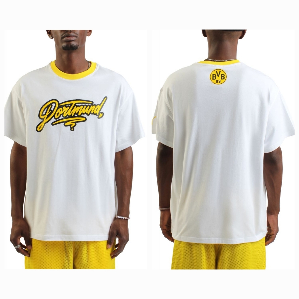 NWT Borussia Dortmund Puma Mens 2025 FIFA Club World Cup Hoops T-Shirt Size L